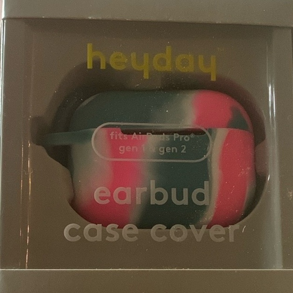 Heyday Pink and Green Earbud Case Cover